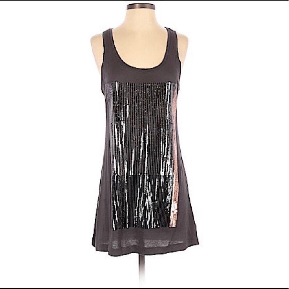 Express Tank/Dress. Shiny life of the party top!
